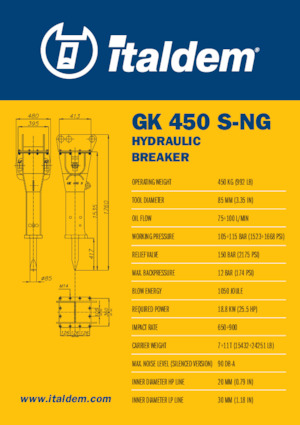 Hydraulik-Meißelhämmer Italdem GK 450 S-NG