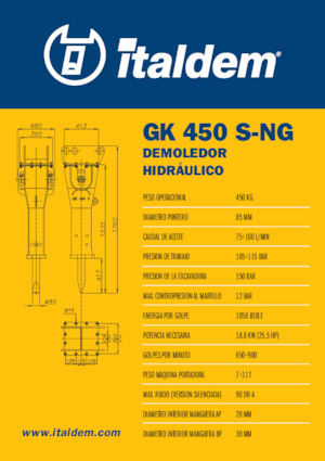 Hydraulik-Meißelhämmer Italdem GK 450 S-NG