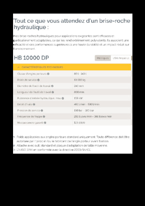 Hydraulik-Meißelhämmer Epiroc HB 10000 DP