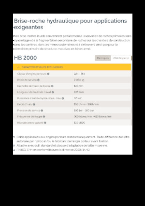 Hydraulik-Meißelhämmer Epiroc HB 2000