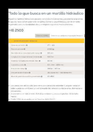 Hydraulik-Meißelhämmer Epiroc HB 2500