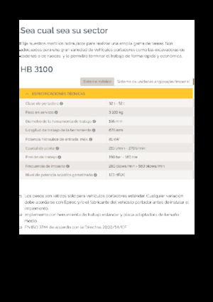 Hydraulik-Meißelhämmer Epiroc HB 3100