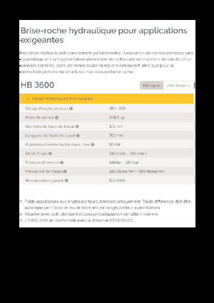 Hydraulik-Meißelhämmer Epiroc HB 3600