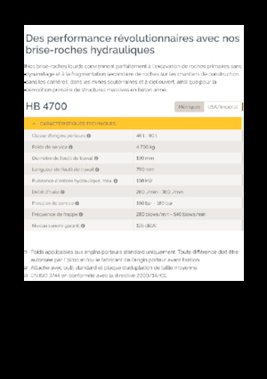 Hydraulik-Meißelhämmer Epiroc HB 4700