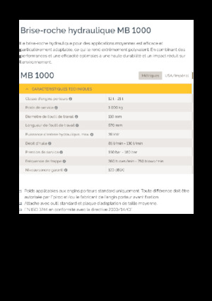 Hydraulik-Meißelhämmer Epiroc MB 1000