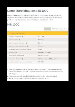 Hydraulik-Meißelhämmer Epiroc MB 1000