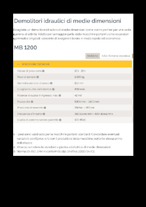 Hydraulik-Meißelhämmer Epiroc MB 1200