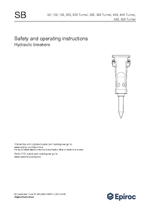Hydraulik-Meißelhämmer Epiroc SB 452