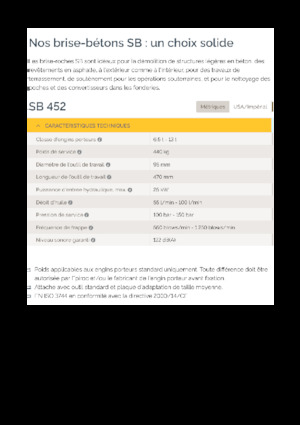 Hydraulik-Meißelhämmer Epiroc SB 452