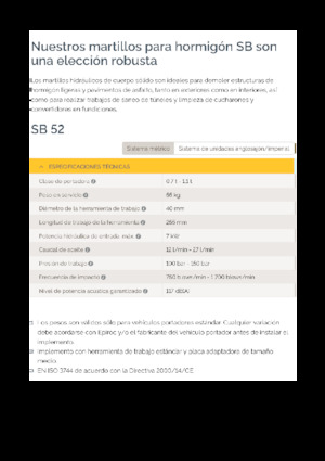 Hydraulik-Meißelhämmer Epiroc SB 52