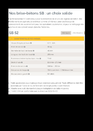 Hydraulik-Meißelhämmer Epiroc SB 52