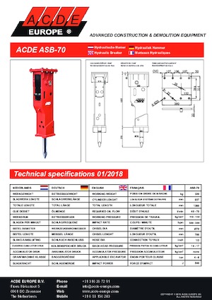 Hydraulik-Meißelhämmer ACDE ASB70