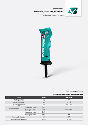Hydraulik-Meißelhämmer Everdigm EHB03