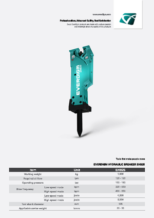 Hydraulik-Meißelhämmer Everdigm EHB25