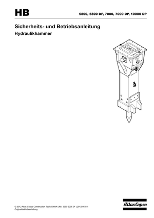 Hydraulik-Meißelhämmer Atlas Copco HB 7000