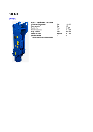 Hydraulik-Meißelhämmer Vistarini VH 120