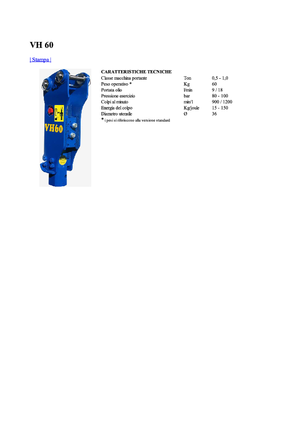 Hydraulik-Meißelhämmer Vistarini VH 60
