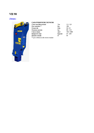 Hydraulik-Meißelhämmer Vistarini VH 90