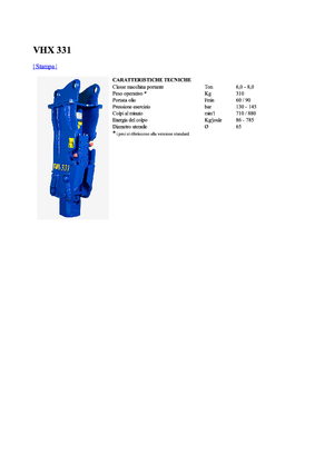 Hydraulik-Meißelhämmer Vistarini VHX 331