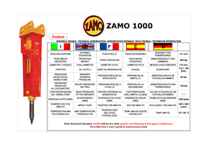 Hydraulik-Meißelhämmer Zamo Zamo 1000