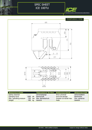 Hydraulische Spannzangen ICE 100 TU