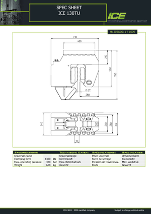 Hydraulische Spannzangen ICE 130 TU