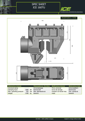Hydraulische Spannzangen ICE 160 TU