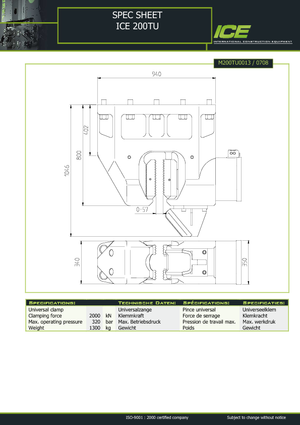 Hydraulische Spannzangen ICE 200 TU