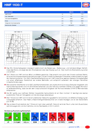 Hydr. Ladekrane HMF 1630-T4-RCS