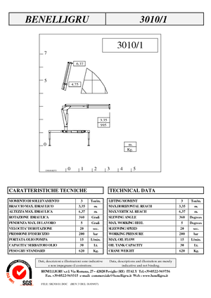Hydr. Ladekrane Benelligru 3010/1