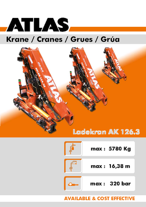 Hydr. Ladekrane Atlas AK 126.3E A1