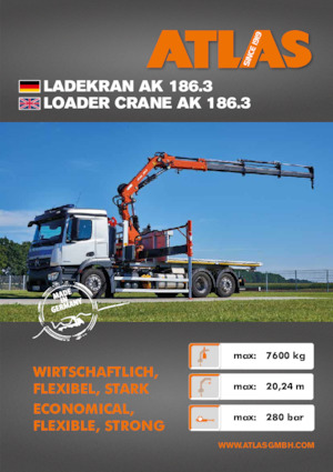 Hydr. Ladekrane Atlas AK 186.3 A5 