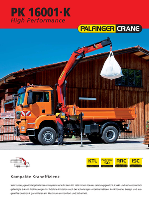 Hydr. Ladekrane Palfinger PK 16001 K B