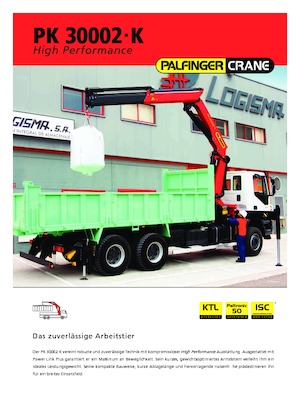 Hydr. Ladekrane Palfinger PK 30002-K A