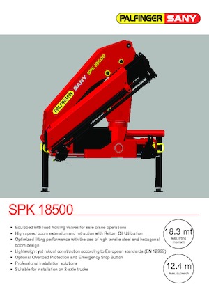 Hydr. Ladekrane Sany SPK 18500 A