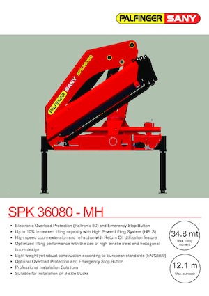 Hydr. Ladekrane Sany SPK 36080 A