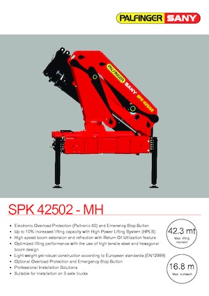 Hydr. Ladekrane Sany SPK 42502 E