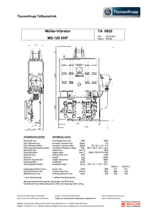Vibrationshämmer Müller MS 120 HHF