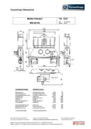 Vibrationshämmer Müller MS 25 H 2
