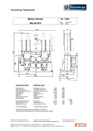 Vibrationshämmer Müller MS 48 HFV