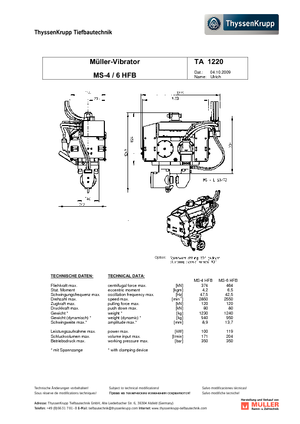 Vibrationshämmer Müller MS 6 HFB