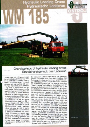 Hydr. Ladekrane Ostroj WM 185 NT