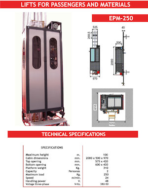 Industrieaufzüge CAMAC EPM-250