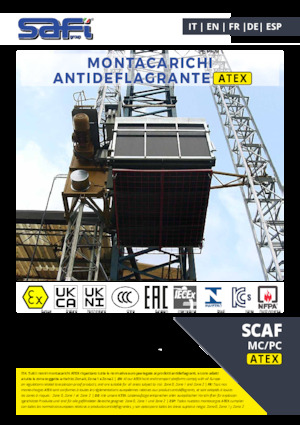 Industrieaufzüge Safi SCAF MC/PC ATEX