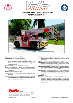 Industrie-Mobilkrane Valla 1725-36 SD