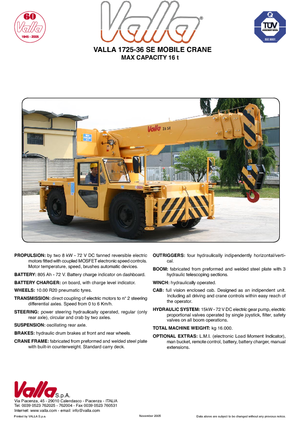 Industrie-Mobilkrane Valla 1725-36 SE