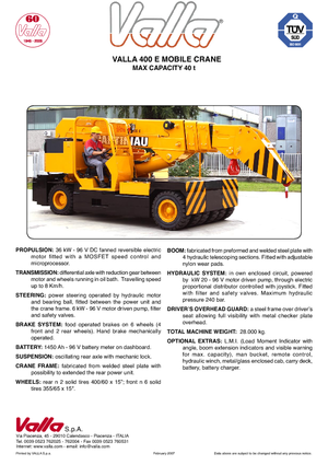 Industrie-Mobilkrane Valla 400 E 