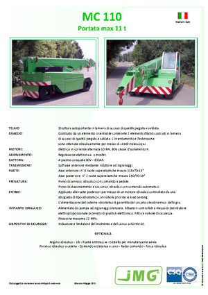 Industrie-Mobilkrane JMG MC 110