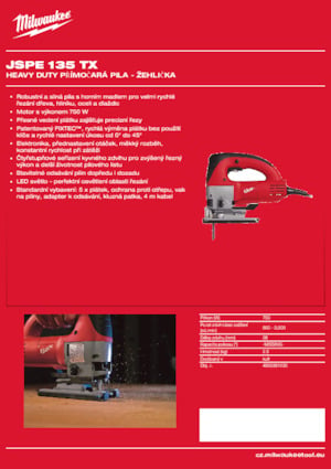 Stichsägen Milwaukee JSPE 135 TX