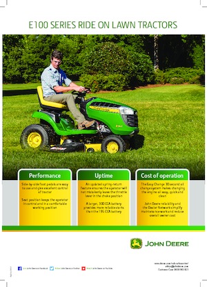 Aufsitzrasenmäher, Rasen- und Gartentraktoren John Deere E110